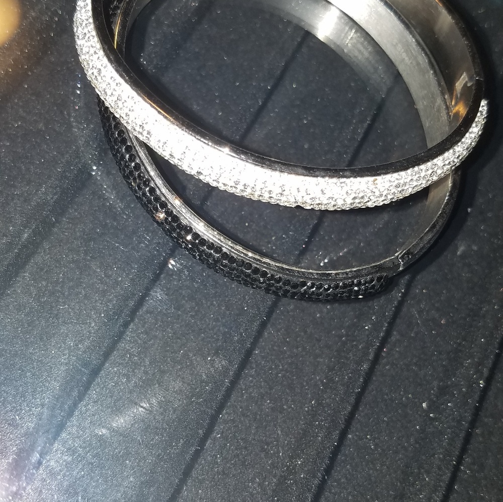 Bling silver and Black 2 bracelets- SOLD